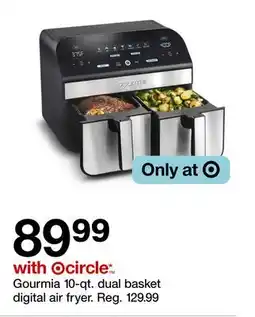 Target Gourmia 10-qt. dual basket digital air fryer offer