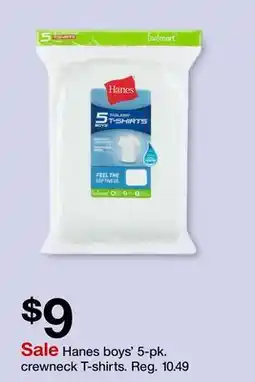 Target Hanes boys' 5-pk. crewneck T-shirts offer