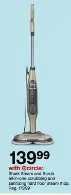 Target Shark Steam and Scrub all-in-one scrubbing and sanitizing hard floor steam mop offer