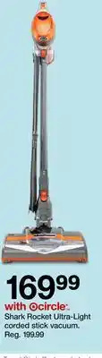 Target Shark Rocket Ultra-Light corded stick vacuum offer