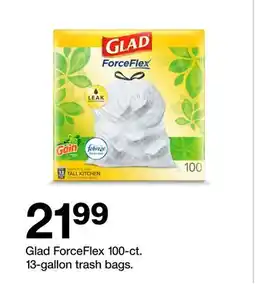 Target Glad ForceFlex 100-ct. 13-gallon trash bags offer