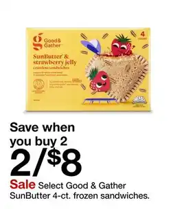 Target Good & Gather SunButter 4 - ct. frozen sandwiches offer