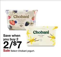 Target Select Chobani yogurt offer