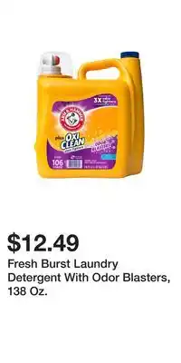 Big Lots Fresh Burst Laundry Detergent With Odor Blasters, 138 Oz offer