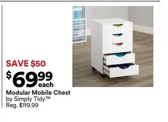 Michaels Modular Mobile Chest by Simply Tidy offer