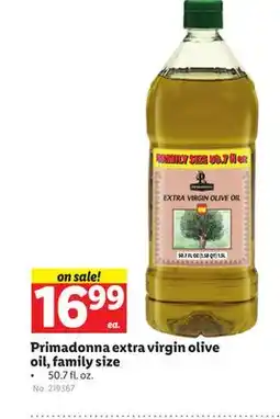 Lidl Primadonna extra virgin olive oil, family size offer