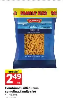 Lidl Combino fusilli durum semolina, family size offer
