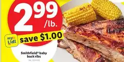 Lidl Smithfield baby back ribs offer