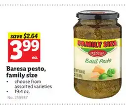 Lidl Baresa pesto, family size offer