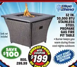 Big 5 Blue Rhino 32 50,000 BTU Steel Propane Gas Fire Pit Table offer