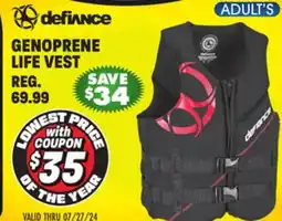 Big 5 Defiance Adult Genoprene Life Vest offer