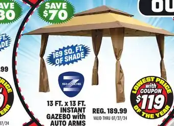 Big 5 Z-Shade 13' x 13' Instant Gazebo with Auto Arms offer