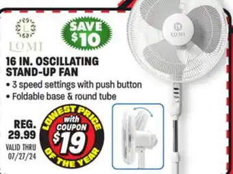 Big 5 LOMI 16 Oscillating Stand Up Fan offer