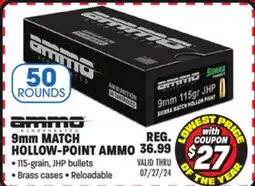 Big 5 Ammo, Inc. 9mm Match Self Defense Amm offer