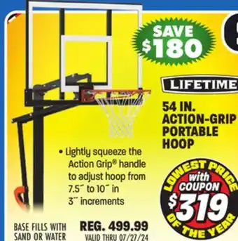 Big 5 Lifetime 54 Action Grip Portable Hoop offer