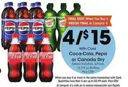 Ralphs Coca-Cola, Pepsi or Canada Dry offer
