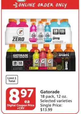 Albertsons Gatorade offer