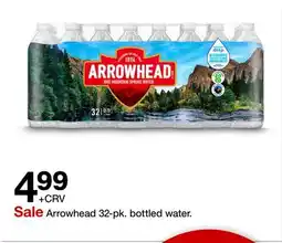Target Arrowhead 32-pk. bottled water offer