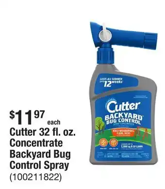 The Home Depot Cutter 32 fl. oz. Concentrate Backyard Bug Control Spray offer