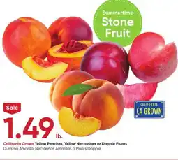 Stater Bros Yellow Peaches, Yellow Nectarines or Dapple Pluots offer