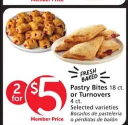 Vons Pastry Bites 18 ct. or Turnovers 4 ct offer