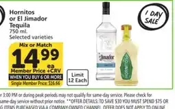 Vons Hornitos or El Jimador Tequila offer