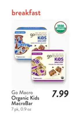 Fresh Thyme Go Macro Organic Kids MacroBar offer