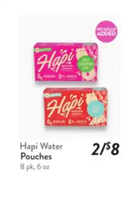 Fresh Thyme Hapi Water Pouches offer