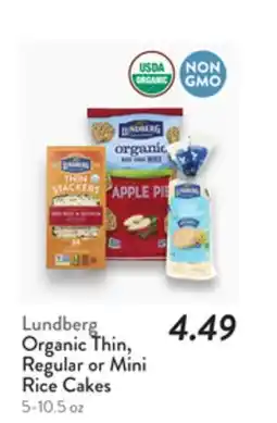 Fresh Thyme Lundberg Organic Thin, Regular or Mini Rice Cakes offer