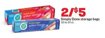 Hy-Vee Simply Done storage bags offer