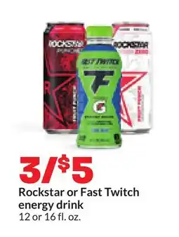 Hy-Vee Rockstar or Fast Twitch energy drink offer