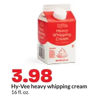 Hy-Vee Hy-Vee heavy whipping cream offer