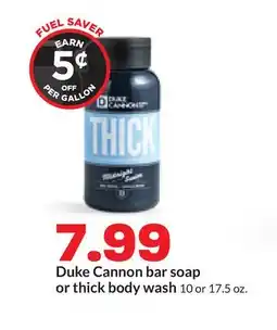 Hy-Vee Duke Cannon bar soap or thick body wash offer
