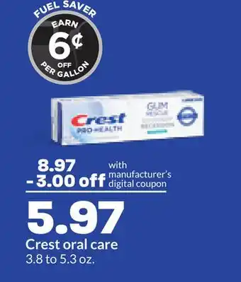 Hy-Vee Crest oral care offer