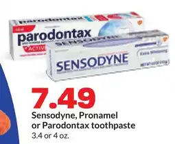 Hy-Vee Sensodyne, Pronamel or Parodontax toothpaste offer