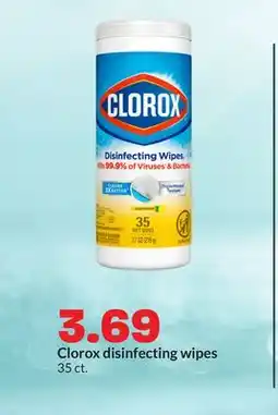 Hy-Vee Clorox disinfecting wipes offer