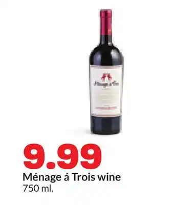 Hy-Vee Ménage á Trois wine offer