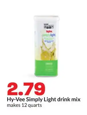 Hy-Vee Hy-Vee Simply Light drink mix offer