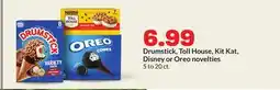Hy-Vee Drumstick, Toll House, Kit Kat, Disney or Oreo novelties offer