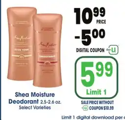 Jewel-Osco Shea Moisture Deodorant offer