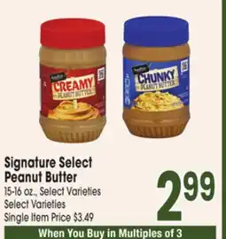 Jewel-Osco Signature Select Peanut Butter offer