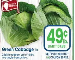 Jewel-Osco Green Cabbage offer