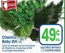 Jewel-Osco Cilantro or Baby Dill offer