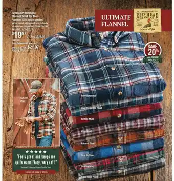 Bass Pro Redhead Ultimate Flannel Shirt For Men offer