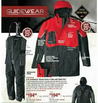 Bass Pro A-b. Guidewear Xtreme Parka Or Bibs With Gore-tex offer