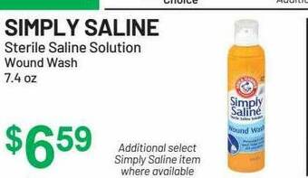 Simply Saline Sterile Saline Solution Wound Wash