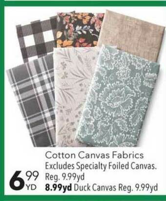JOANN Cotton Canvas Fabrics offer