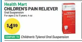 Health Mart Health Mart Children's Pain Reliever offer