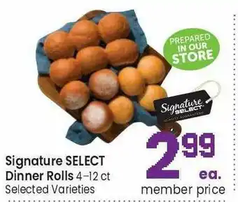 Safeway Signature Select Dinner Rolls offer