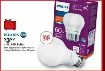 4pk. Led Bulbs Philips